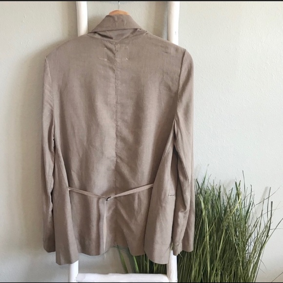 Brochu Walker tan linen blend jacket size S - Picture 2 of 5
